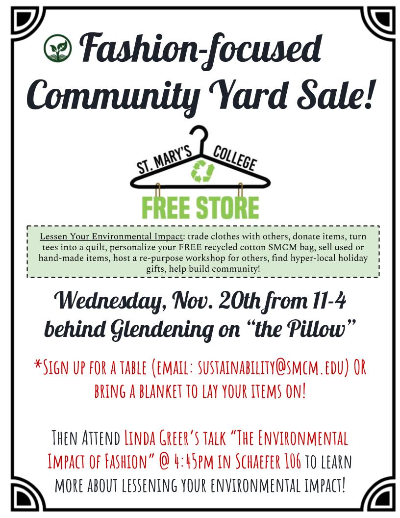Office of Sustainability is hosting a fashion-focused community yard sale