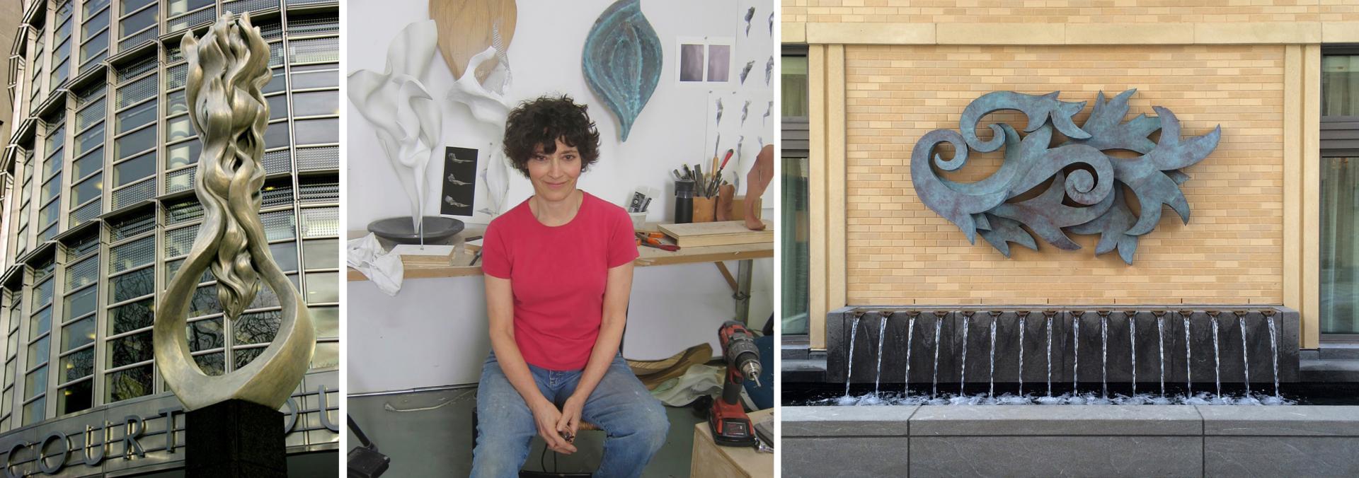 Lisa Scheer pictured with her art