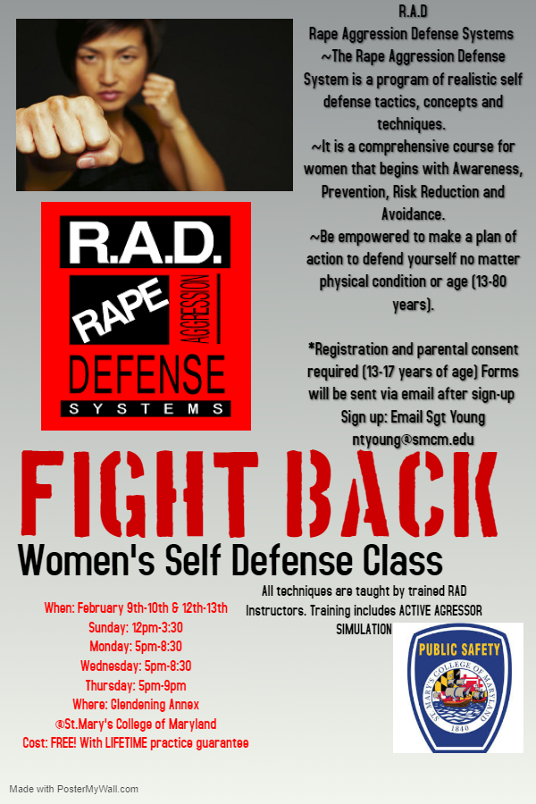 Upcoming RAD class flyer 