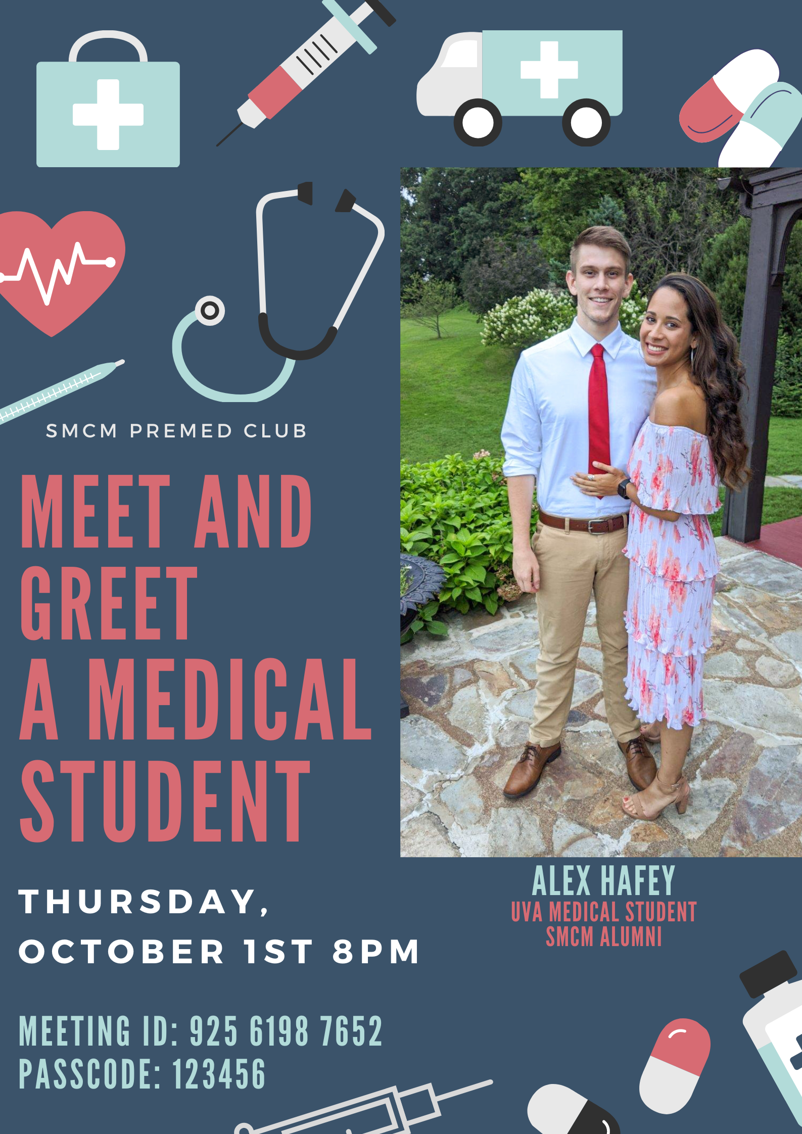 SMCM Pre-Med Club is hosting a medical student so students can learn about medical school and the MCAT