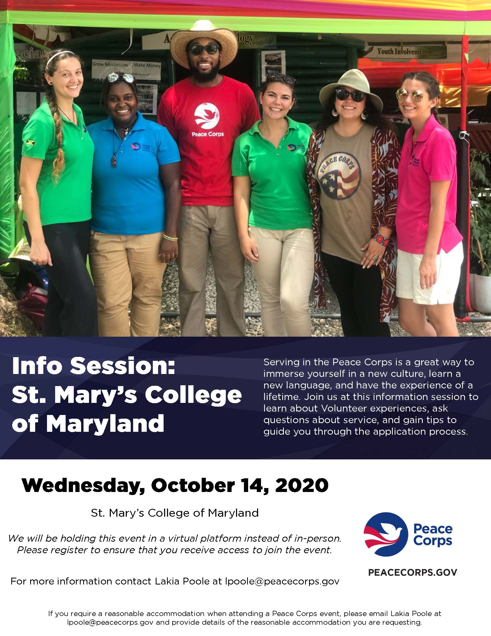 Peace Corps Info Session Wednesday, October 14, 2020 from 2pm-3pm