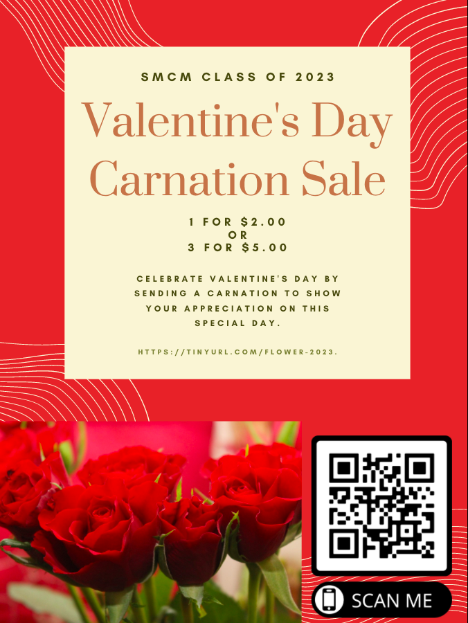 Get your carnations for Valentine's Day and support the class of 2023!