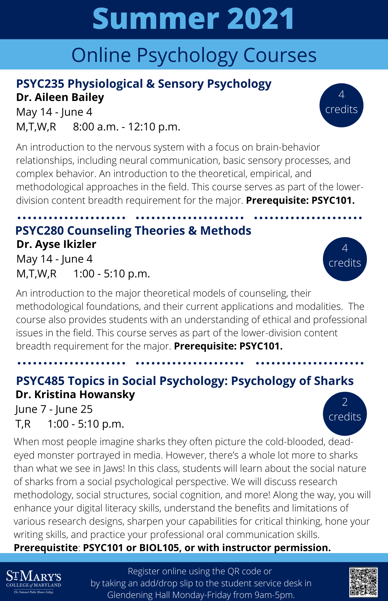 Summer 2021 Psychology Courses