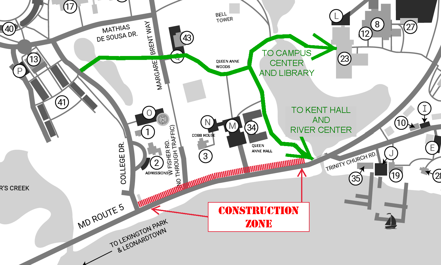 CAMPUS MAP - ALTERNATE PATHS