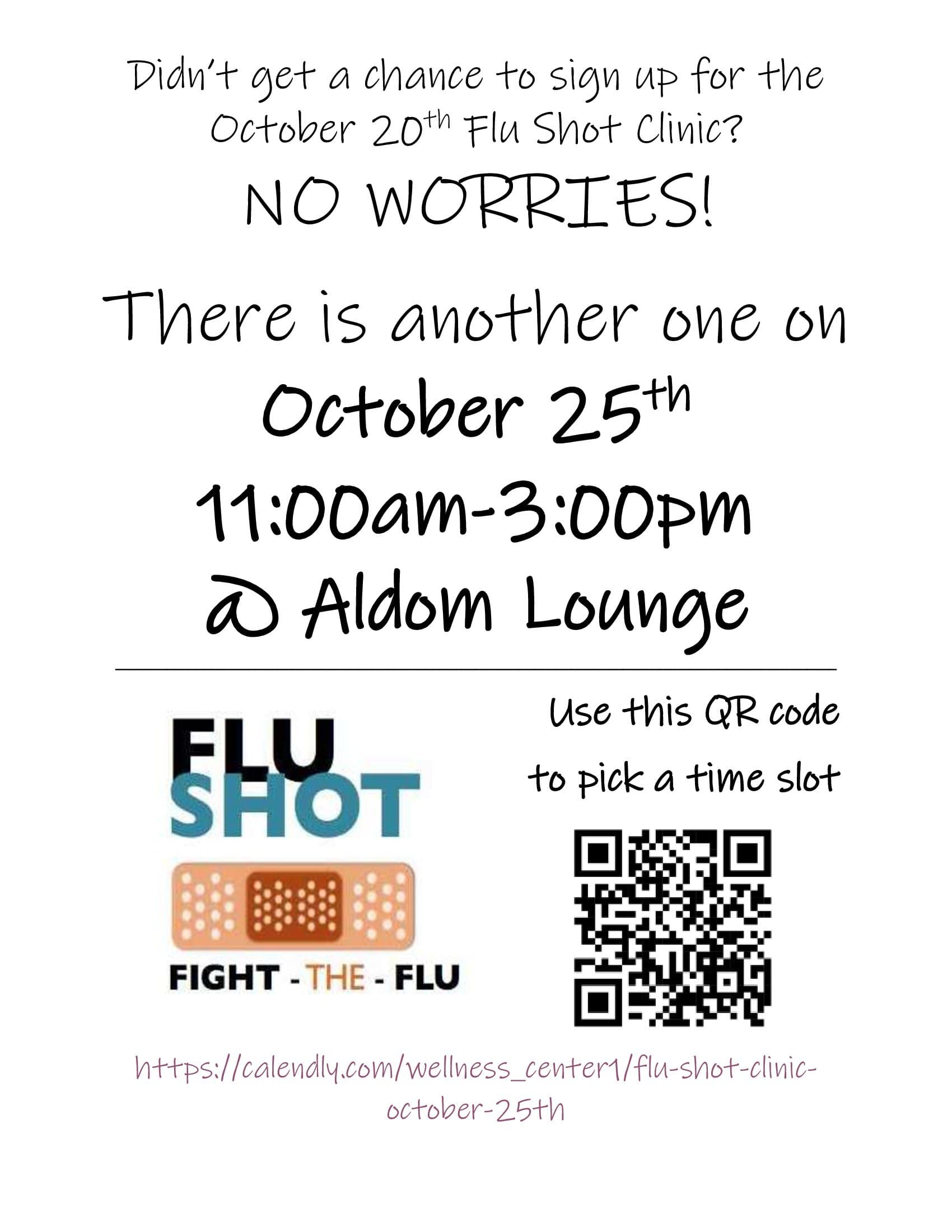 Flu Shot October 25th