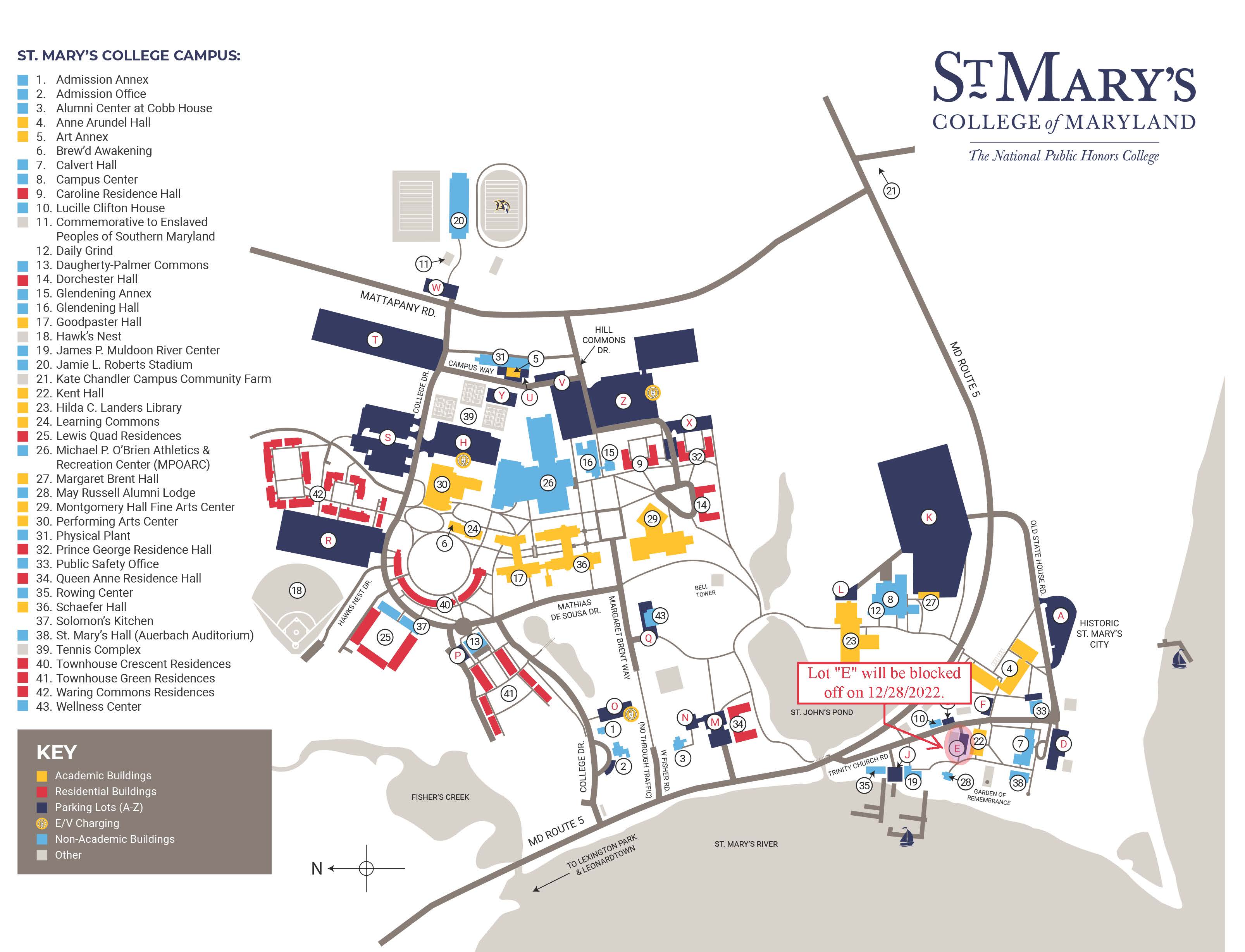 Kent Hall Parking Lot Location