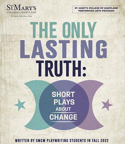 The Only Lasting Truth: Short Plays About Change written by SMCM playwriting students in fall 2022 poster