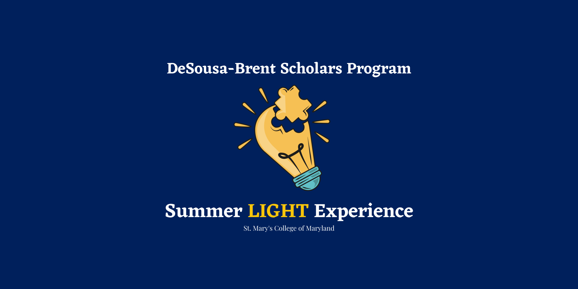Summer Light Experience at St. Mary's College of Maryland showing a match lighting a puzzle piece