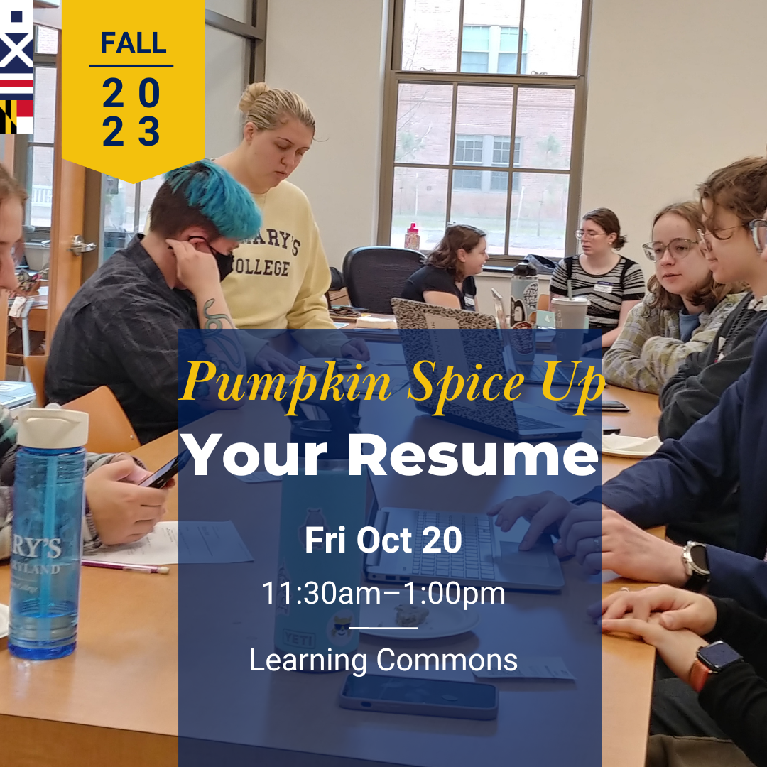 SMCM students and staff working on resumes