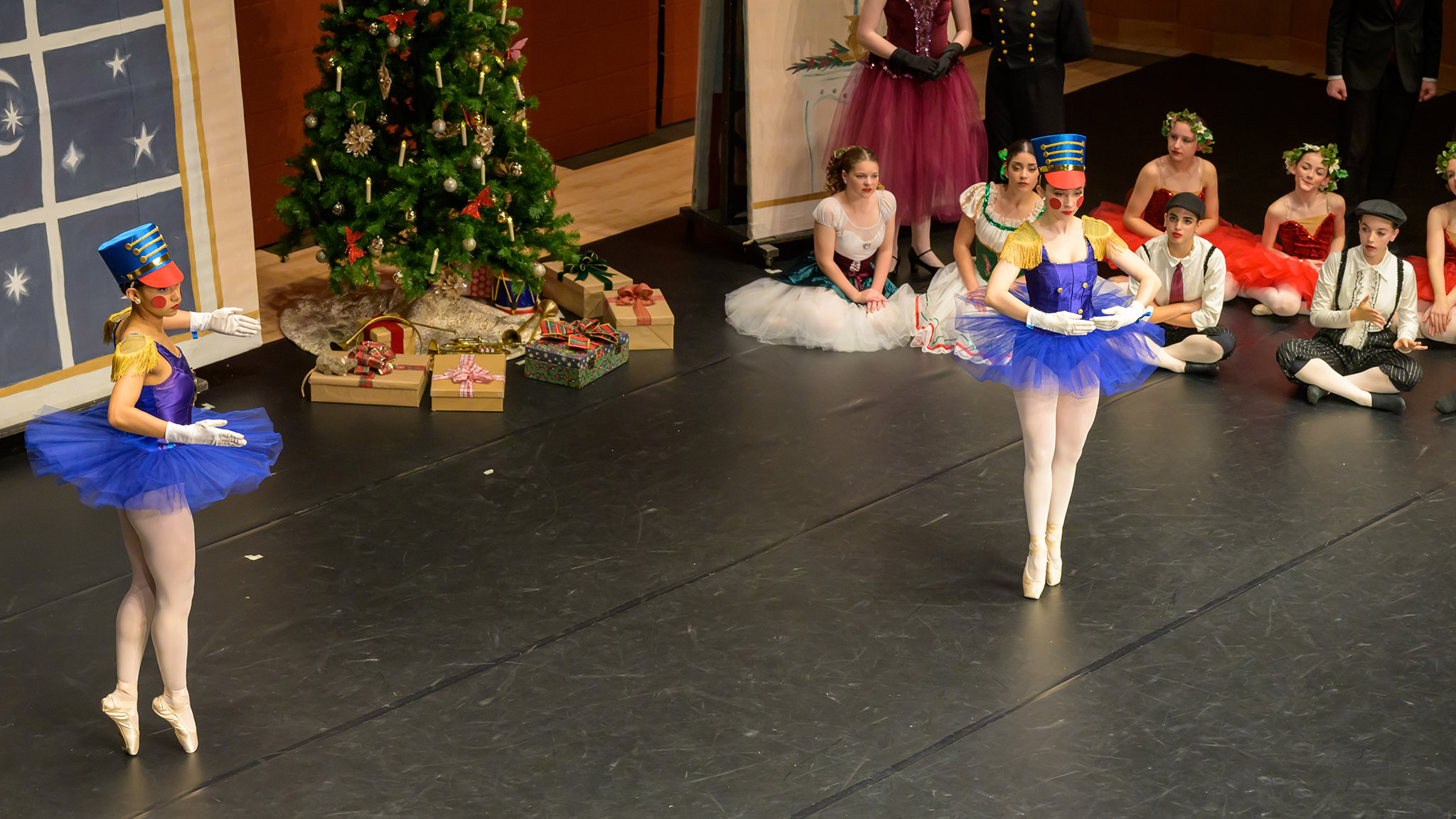 Ballet dancers on stage