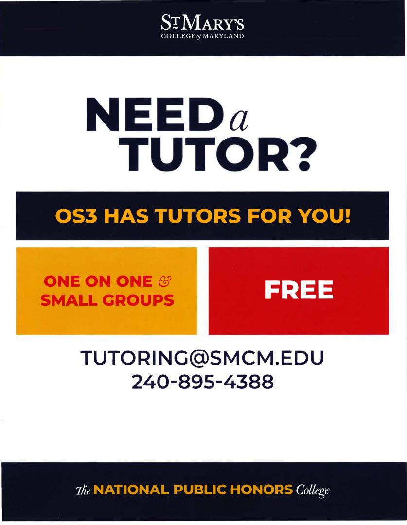 We Have Tutors for Most Courses! Come see us in Glendening Hall Room#230 or call 240-895-4388