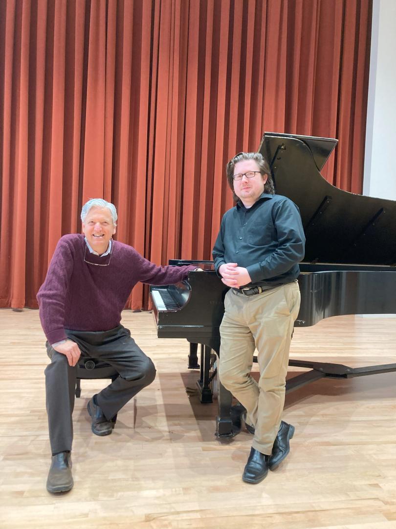 Brian Ganz and Robert Hayes at the piano