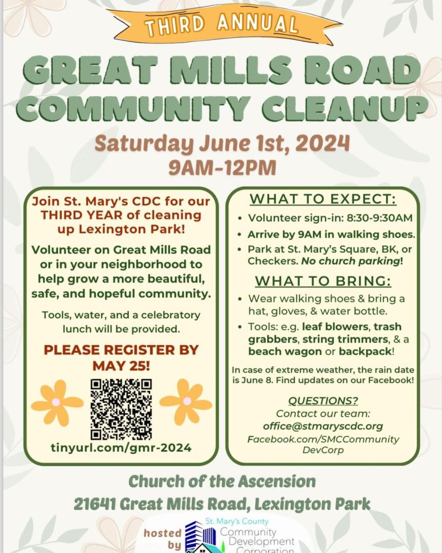 Bring a Team to Help Out our Neighbors on Great Mills Road!