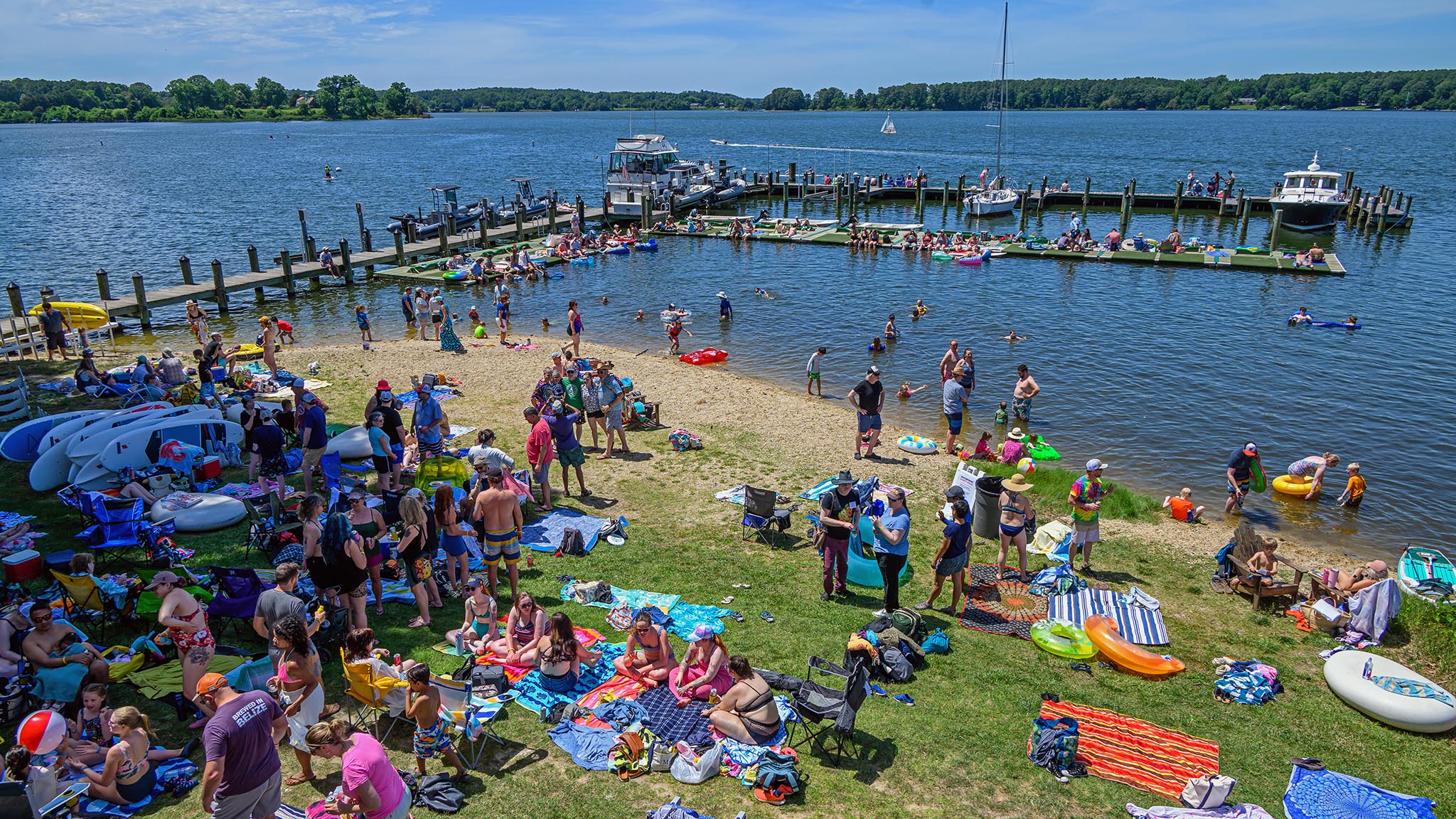 Large crowd at SMCM waterfront