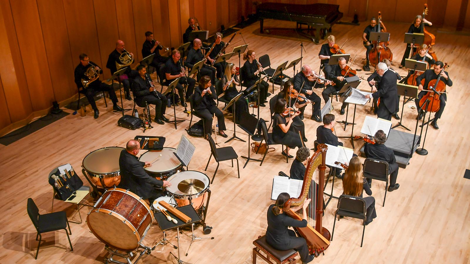 Orchestra on stage