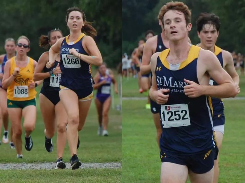 female and male cross country runners