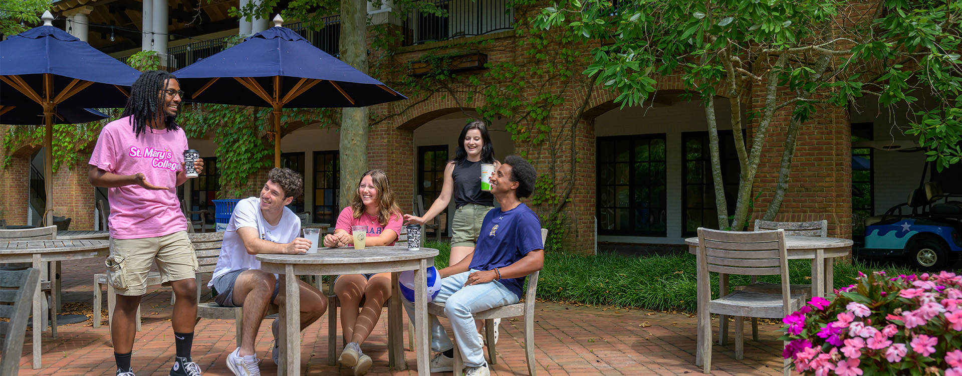 Students at Campus Center