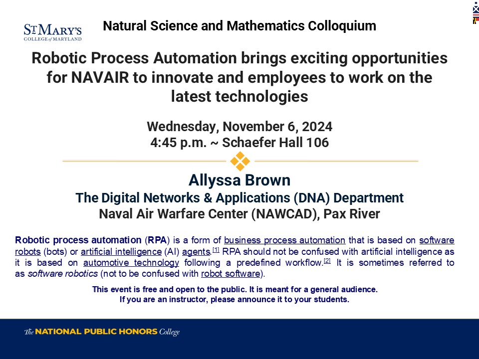 NAWCAD colloquium flyer