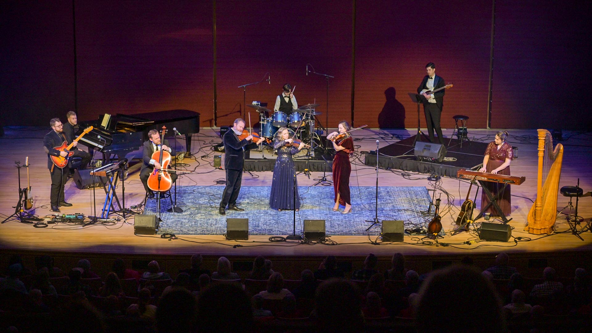 Musicians performing on stage