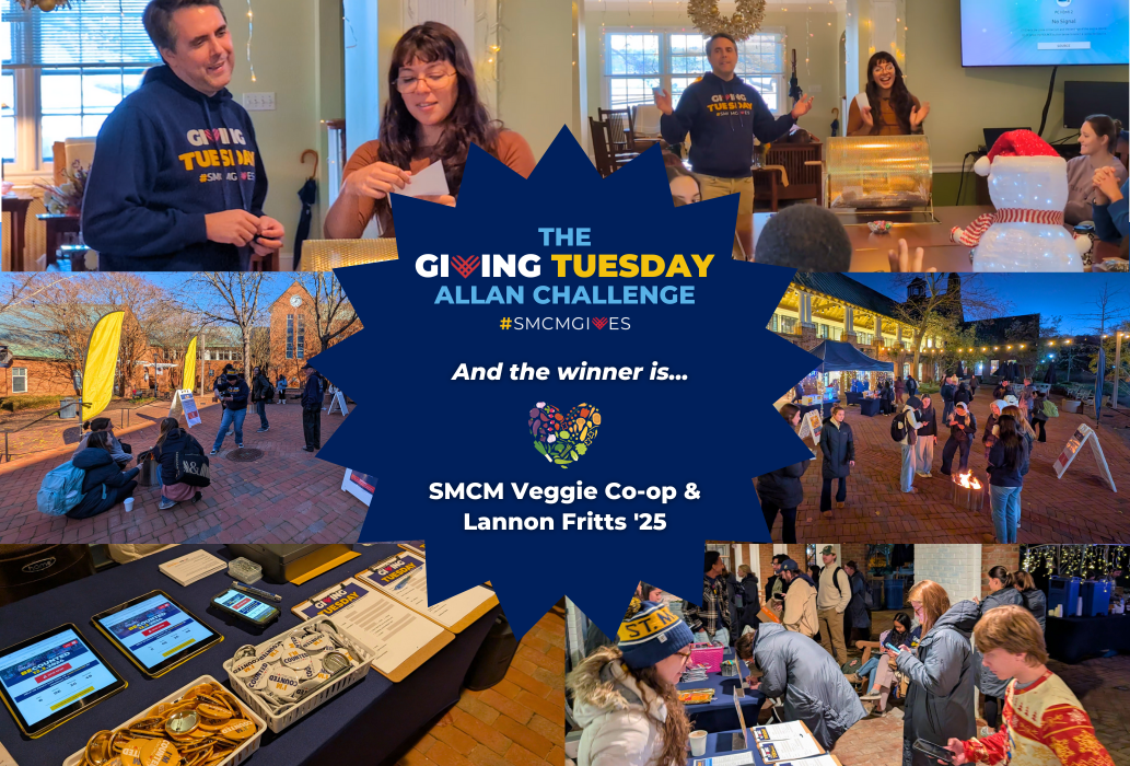 The Giving Tuesday Allan Challenge, and the winner is... SMCM Veggie Co-op & Lannon Fritts '25!