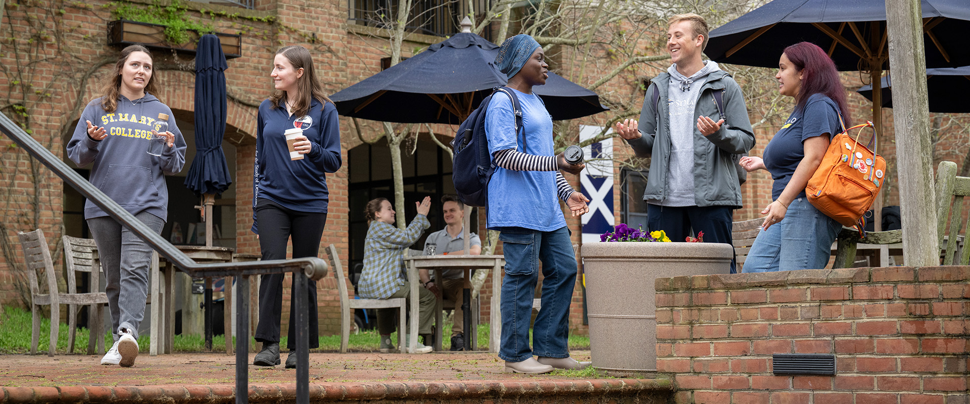 Students at St. Mary's College of Maryland Campus Center