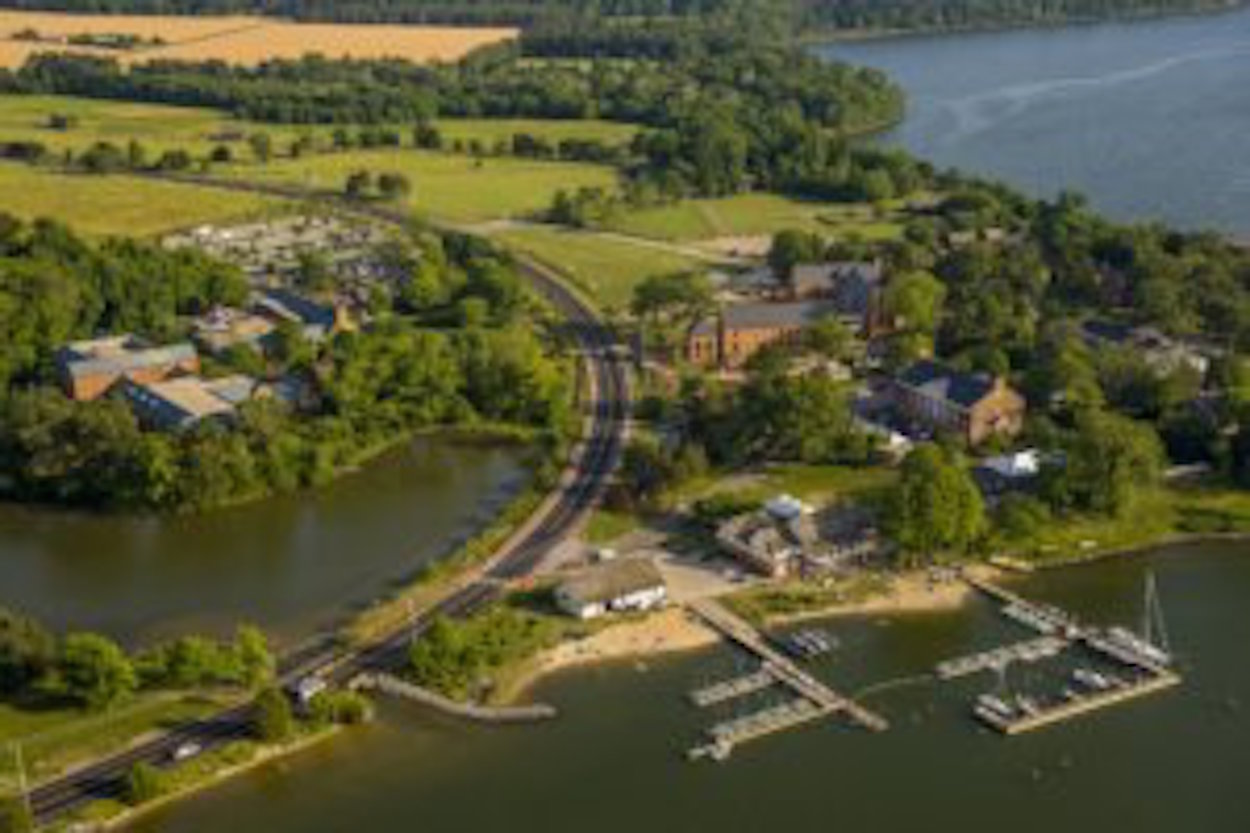 aerial photo of campus