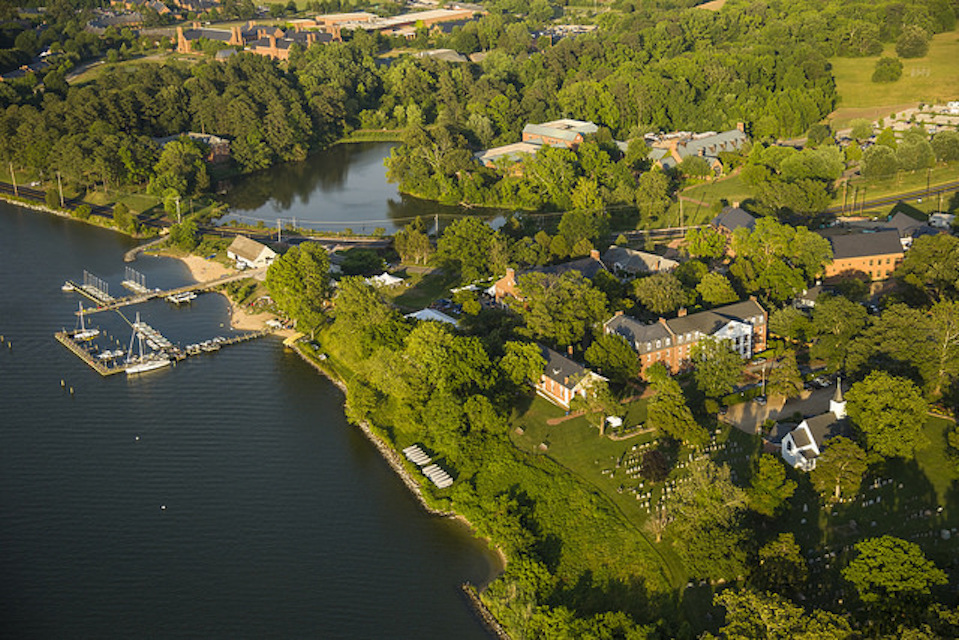 aerial photo of campus