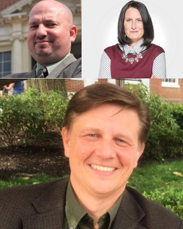Bryan Sears, Maryland politics reporter for The Daily Record; Mileah Kromer, director of the Goucher Poll at Goucher College; and Todd Eberly, St. Mary’s College associate professor of political science and interim director for the Center for the Study of Democracy.