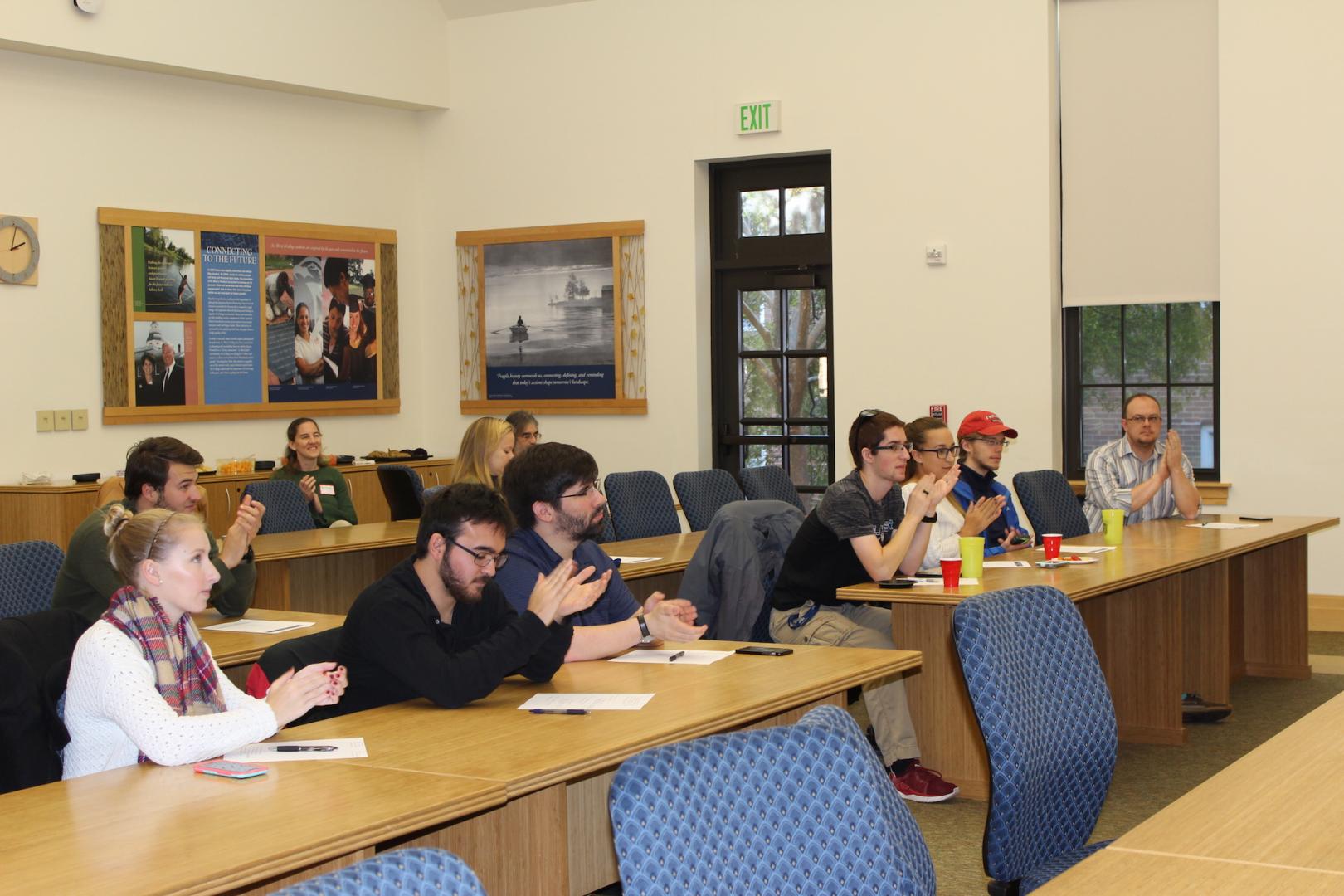 students at alumni career presentation