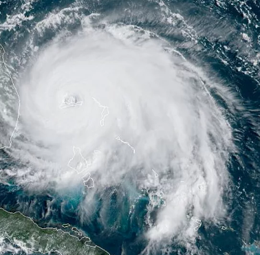 Hurricane Dorian pictured