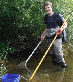 Evans shown in the field