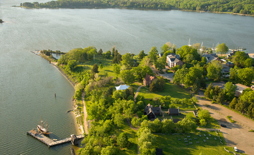 aerial photo of campus