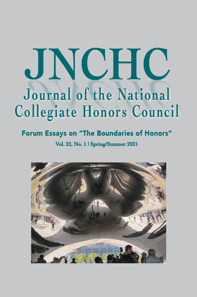 Journal of the National Collegiate Honors Council cover pictured