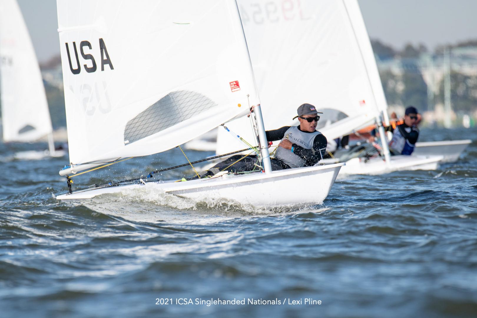 Boucher saving at the 2021 ICSA Singlehanded Nationals