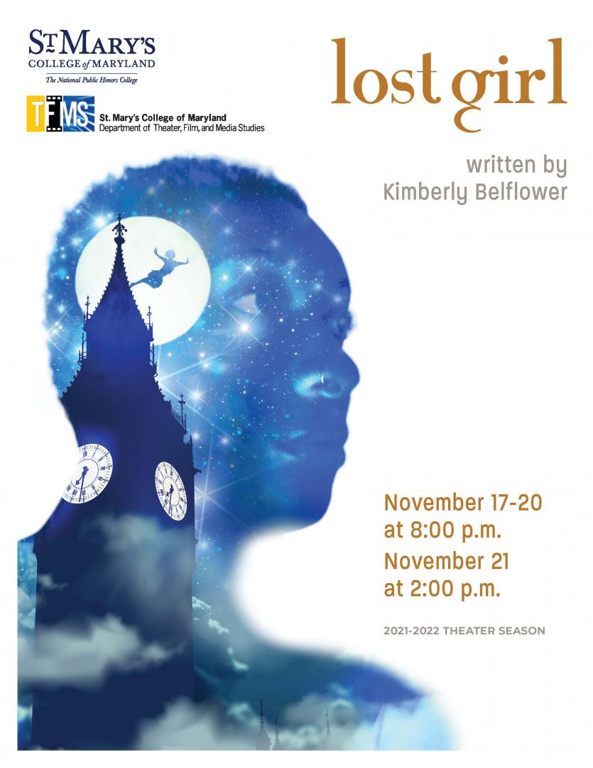 Poster of “Lost Girl” by Kimberly Belflower, November 17-20 at 8 p.m. and November 21 at 2 p.m. in the Bruce Davis Theater, Montgomery Hall Fine Arts Center,