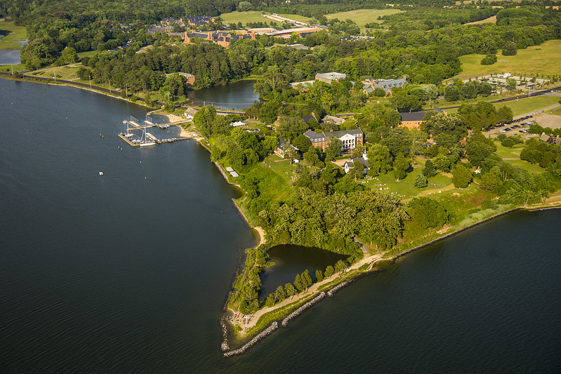 Overhead view of St. Mary's College of Maryland