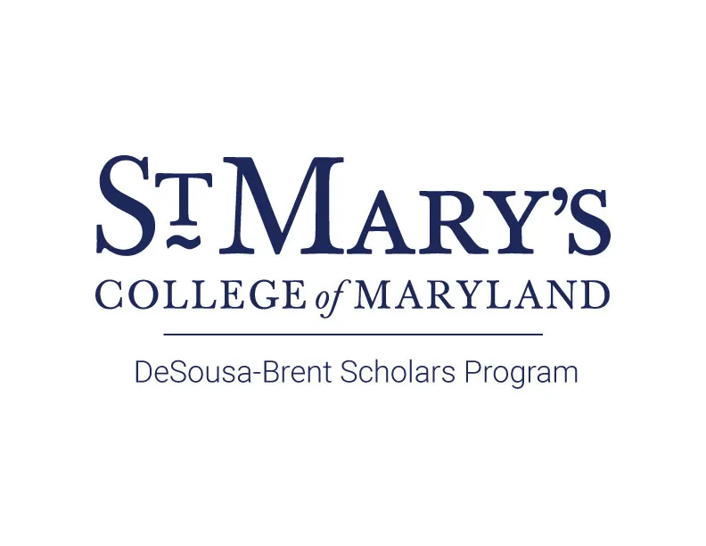 Logo of St. Mary's College of Maryland with text "DeSousa-Brent Scholars Program" below.