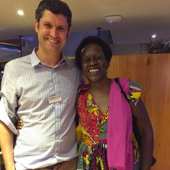 Pictured: George MacLeod with Esther Mujawayo  