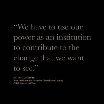 "We have to use our power as an institution to contribute to the change that we want to see."