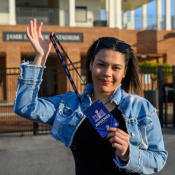 Kailah Callaham shows her credentials for performing at the Super Bowl halftime show 