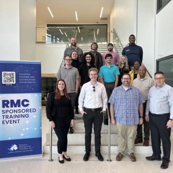 SMCM students and RMC leadership pose for a group photo 