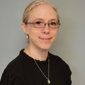 Woman wearing a black shirt