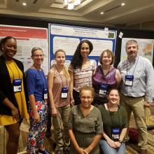 Seven SMCM students, faculty, and staff at AAPT conference