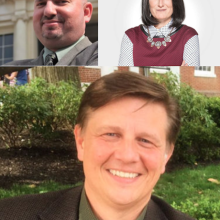 Bryan Sears, Maryland politics reporter for The Daily Record; Mileah Kromer, director of the Goucher Poll at Goucher College; and Todd Eberly, St. Mary’s College associate professor of political science and interim director for the Center for the Study of Democracy.