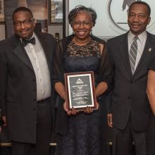 (L-R) Eric Heatley, President Tuajuanda C. Jordan, and Charles County Commissioner President Reuben B. Collins