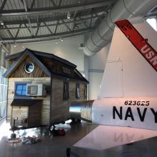 SMCM Tiny House in display at the Patuxent River Naval Air Museum