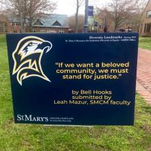 Diversity Landmark near campus center 