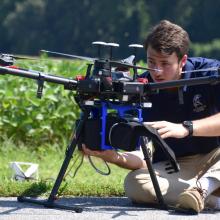 Quinn with drone 