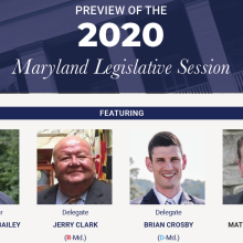 State Senator John D. (Jack) Bailey (R-Md.), Delegate Jerry Clark (R-Md.), Delegate Brian Crosby (D-Md.), Delegate Matthew Morgan (R-Md.) pictured