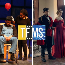 TFMS logo and students with scene partners pictured